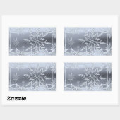 Zilveren sneeuwvlok sticker (Vel)