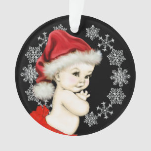 Zilveren sneeuwvlokken Baby Meisje Eerste Kerstmis Ornament