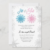 Zilveren sneeuwvlokken Winter geslacht onthulling  Kaart (Voorkant)