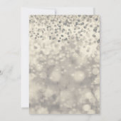 Zilveren Sparkle Confetti Feest Uitnodiging voor I (Achterkant)