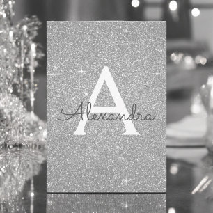 Zilveren Sparkle Glitter Sweet Zestien Verjaardag Kaart