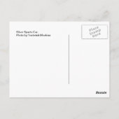 Zilveren Sportwagen Briefkaart (Achterkant)