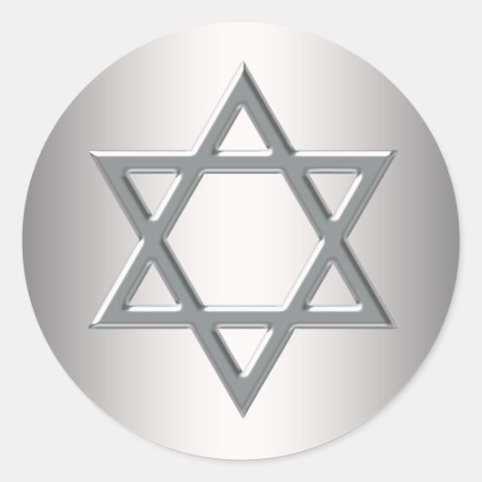 Zilveren ster van David Stickers (Voorkant)