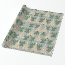 Zilveren sterrenlicht kerstboom inpakpapier