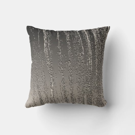 Zilveren Streaks Metallic Stripe Modern Elegant Kussen (Achterkant)