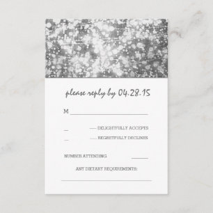 zilveren strijders bruiloft RSVP-kaarten RSVP Kaartje