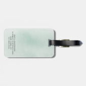 Zilveren Succulenten Groene Monogram Bagage Label (Achterkant horizontaal)