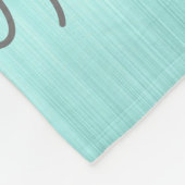 Zilveren Teal Glitter Geborsteld Metal Monogram Na Fleece Deken (Hoek)