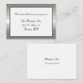 Zilveren toon ingelijst Trouwbehuizingskaarten Informatiekaartje (Voorkant / Achterkant)