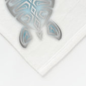 Zilveren Turquoise Zeeschildpadden Patroon Kust Fleece Deken (Hoek)
