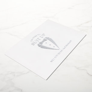 Zilveren Tuxedo Pak Persoonlijke Bruidsjonker Uitn Folie Uitnodiging
