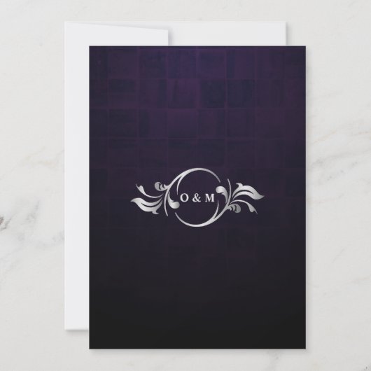 Zilveren uitnodiging voor sierbruiloft (Achterkant)