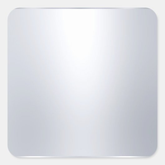 Zilveren uitstraling Blank sjabloon Elegant Modern Vierkante Sticker (Voorkant)