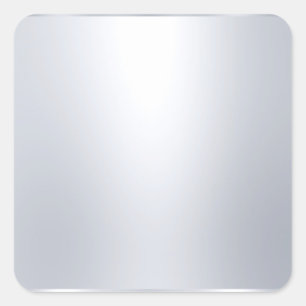Zilveren uitzicht lege sjabloon Elegant Modern op  Vierkante Sticker