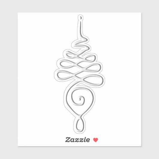Zilveren Unalome Sticker (Vel)