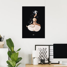 ZILVEREN VEER EEKHOORN van Alexandra Dikaia Poster