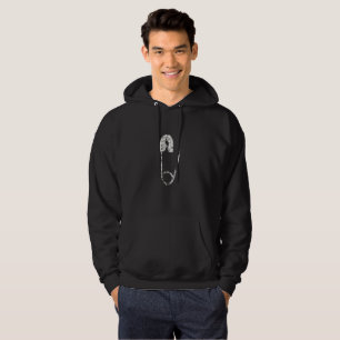 zilveren veiligheidsspelden mannen jachtshirt met  hoodie