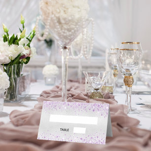 Zilveren violet glitter bruiloft