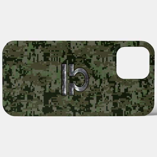 Zilveren Weegschaal Zodiac Groene Camo Case-Mate iPhone Case (Achterkant (horizontaal))
