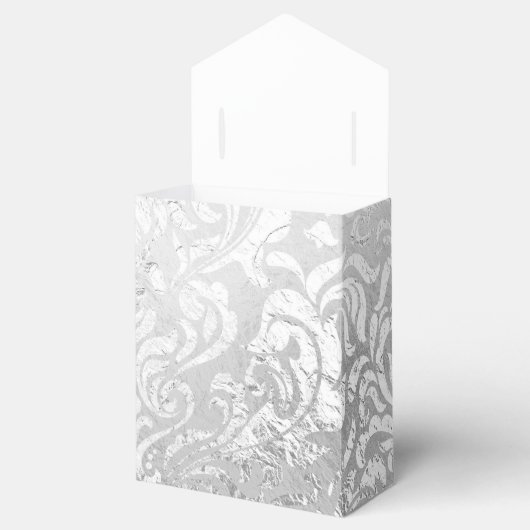 Zilveren werveling geschenkdoos bedankdoosjes (Geopend)