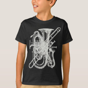 Zilveren - Windinstrumenten T-shirt