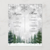 Zilveren Winter Wonderland Uitnodigen Programma Me (Achterkant)