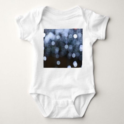 Zilveren, witte bokeh nacht achtergrond. romper (Voorkant)