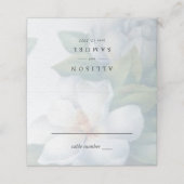 Zilveren Witte Dogwood Blossoms Bruiloft (Buitenkant ongevouwen)