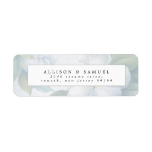 Zilveren witte hondenbloesem etiket