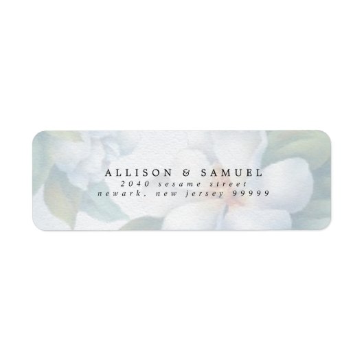 Zilveren witte hondenbloesem etiket (Voorkant)