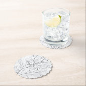 Zilveren witte kerstbomen kartonnen onderzetters (Insitu)