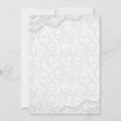 Zilveren Witte Tandem Fiets Huwelijksuitnodiging Kaart (Achterkant)