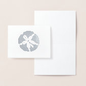 Zilveren Zanddollar Folie Kaarten (Display)