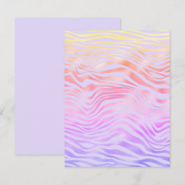 Zilveren zebra strepen blanco kaart voor elke gele