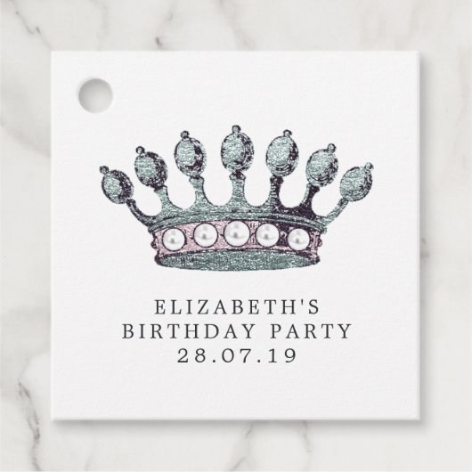 Zilveren Zee Zeemeermin Bedankjes Labels (Voorkant)