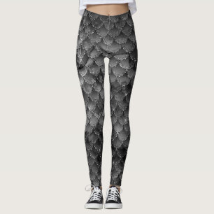 Zilveren Zeemeermin Schalen Leggings