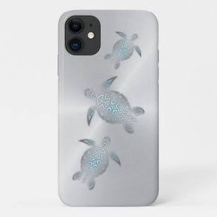Zilveren Zeeschildpadden iPhone 11 Hoesje