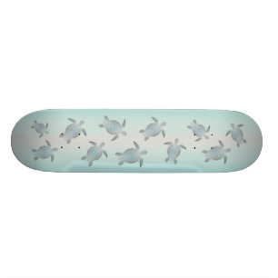 Zilveren Zeeschildpadden Strandstijl Skateboard