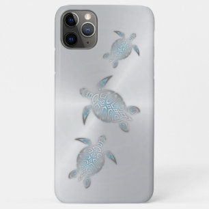 Zilveren Zeeschildpadden Zee Kust iPhone 11 Pro Max Hoesje