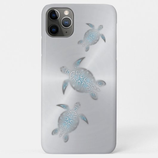 Zilveren Zeeschildpadden Zee Kust Case-Mate iPhone Case (Achterkant)