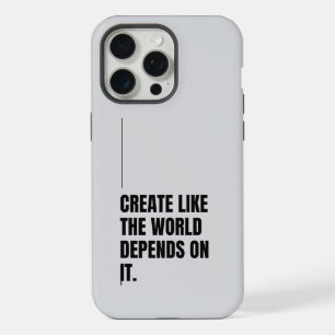 Zilveren Zijde, Zwarte Typografie Kunstenaars Krac iPhone 15 Pro Max Hoesje