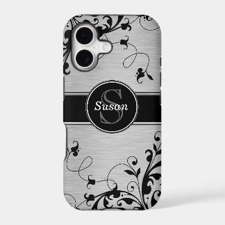 ZILVEREN ZWARTE KRULLEN MET JE MONOGRAM