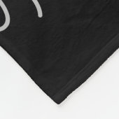 Zilveren Zwarte Luxe Glitter Glam Monogram Naam Fleece Deken (Hoek)