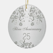 Zilveren zwellen 25th Wedding Jubileum Ornament (Links)