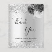 Zilverfloralen elegant bedankt (Voorkant)