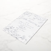 Zilverfolie 25e trouwdagjubileum folie uitnodiging (Gedraaid)