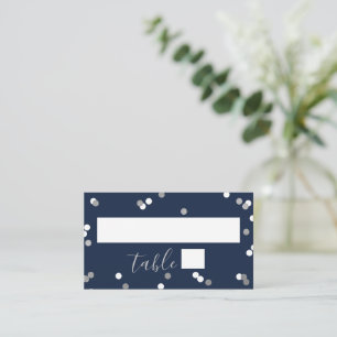 Zilverfolie Confetti Vrijgezellenfeest Plaatskaartje