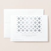 Zilverfolie Diamanten op wit rooster Folie Kaarten (Met envelop)