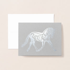Zilverfolie Dressuurpaard Folie Kaarten