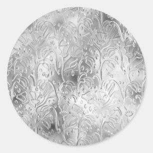 Zilverfolie Ronde Sticker